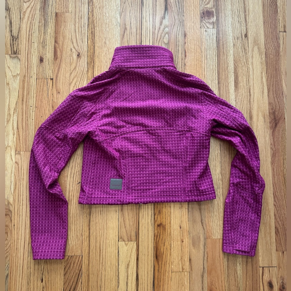 Lululemon Women’s Water Repellent Grid Fleece Hiking Jacket Size 8 - Picture 2 of 2